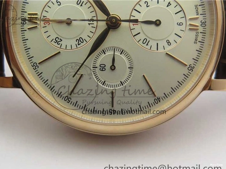 MIROTIME 0729 Efficient Portofino Chrono RG ZF 1:1 Best Edition White Dial on Brown Leather Strap A 7151